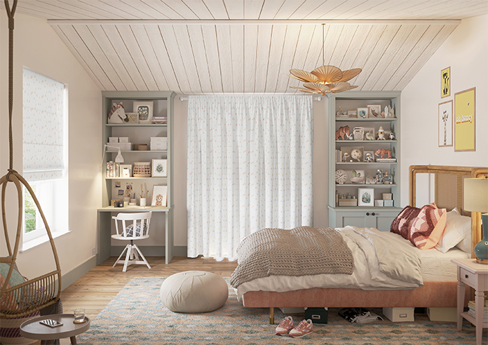 Faceted, Peachy - Made to Measure Curtains - Image 15